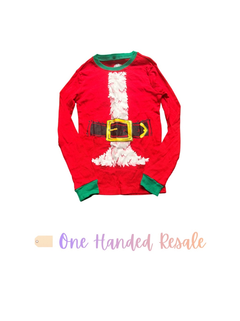 🎅 KikizYe Kids Red Santa Belt Holiday Pajama Top Unisex Boys 12